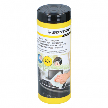 Accesorii auto - Servetele umede curatare auto Dunlop 40 buc