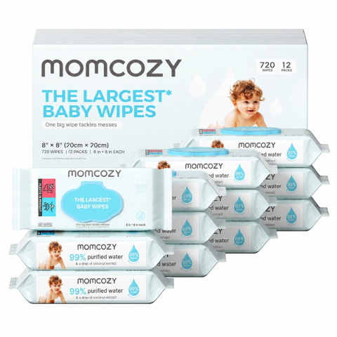 Igiena si sanatate - Servetele Umede Momcozy Water Wipes XL set 12