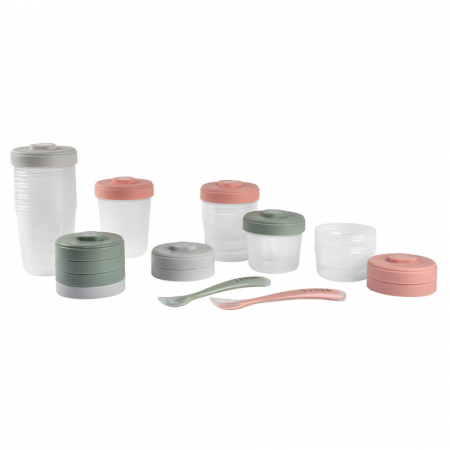 Set 12 recipiente hrana Beaba 2x90 ml, 4x150 ml, 6x250 ml Eucalyptus [1]
