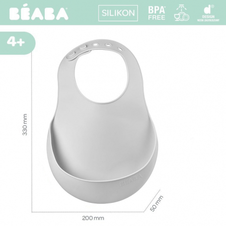 Set 2 Bavete silicon Beaba Old Pink/Light Grey [3]