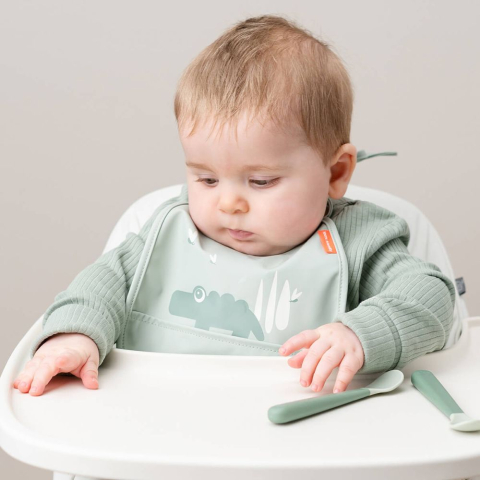 Set 2 Bavetici cu buzunar Done by Deer Croco Green [5]