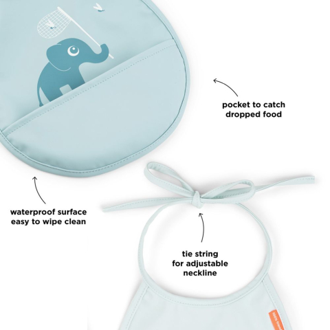 Set 2 Bavetici cu buzunar Done by Deer Elphee Blue [3]