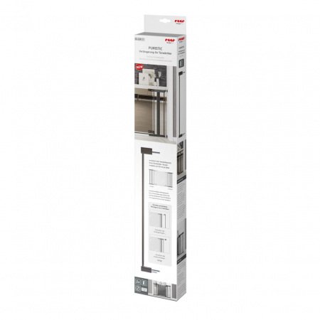 Sisteme protectie - Set 2 extensii 7 cm pentru porti de siguranta DesignLine Puristic, metal gri antracit, REER