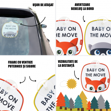 Set 2 indicatoare auto Diono Baby On the Move [1]