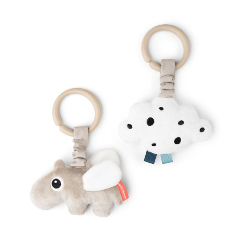 Jucarii bebelusi - Set 2 jucarii de activitati pentru agatat Done by Deer Happy Clouds Sand