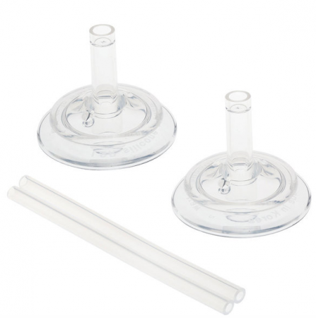 Accesorii alaptare - Set 2 paie silicon pentru biberon
