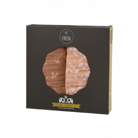 Set 2 paturici muselina Fresk pentru infasat 120x120 cm Birds [1]