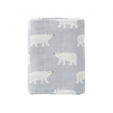 Set 2 paturici muselina Fresk pentru infasat 120x120 cm Polar Bear [2]