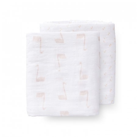 Set 2 paturici muselina Fresk pentru infasat 120x120 cm Swan [0]