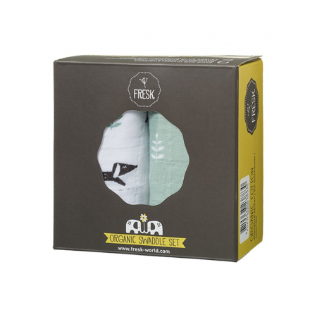 Set 2 paturici muselina Fresk pentru infasat 70x60 cm Dachsy [1]