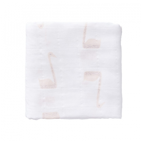 Set 2 paturici muselina Fresk pentru infasat 70x60 cm Swan Pale Peach [2]