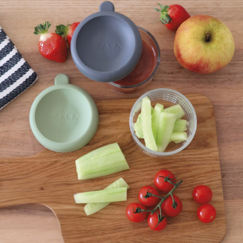 Set 2 recipiente ermetice sticla Beaba 150 ml Mineral/Sage Green [5]