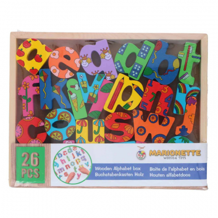 Jocuri educative - Set 26 litere din lemn Marionette