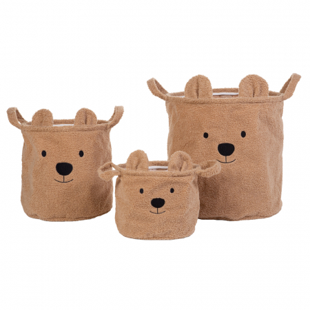 Decoratiuni - Set 3 cosuri depozitare Childhome Teddy