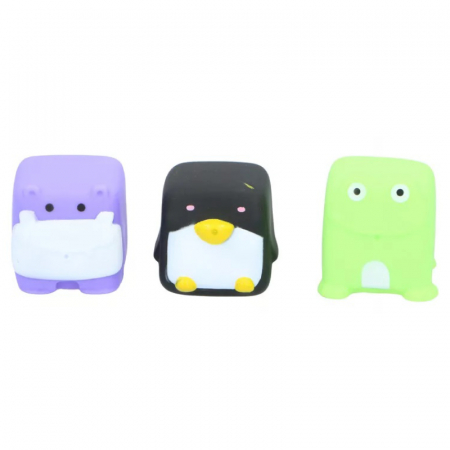 Set 3 jucarii de baie Eddy Toys, Pinguin, Hipopotam, Broscuta [1]