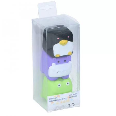 Produse pentru baie - Set 3 jucarii de baie Eddy Toys, Pinguin, Hipopotam, Broscuta
