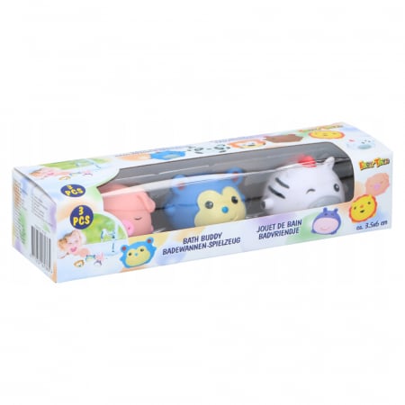 Set 3 jucarii de baie Eddy Toys, Porcusor, Soricel, Zebra [0]