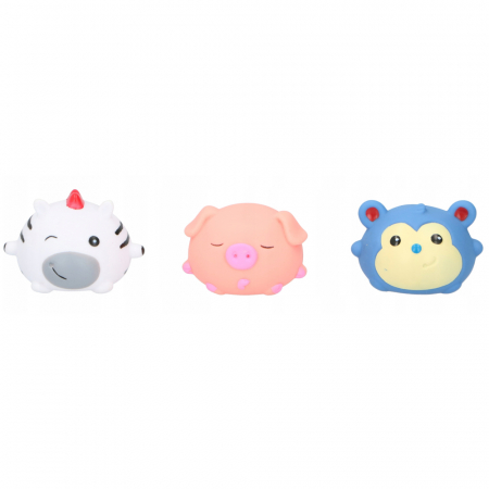 Set 3 jucarii de baie Eddy Toys, Porcusor, Soricel, Zebra [1]