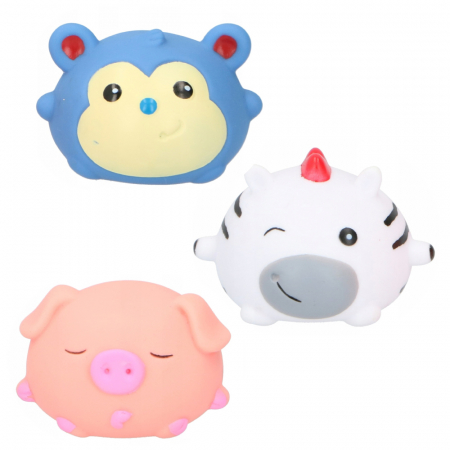 Set 3 jucarii de baie Eddy Toys, Porcusor, Soricel, Zebra [2]