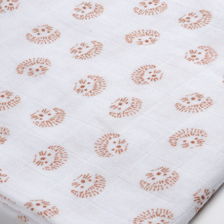 Set 3 Museline Beaba bumbac organic 70x70 cm Herisson Marron [5]