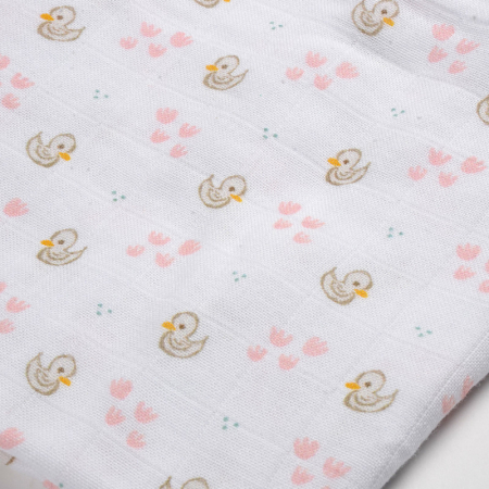 Set 3 Museline Beaba bumbac organic 70x70 cm Swan Pink [4]