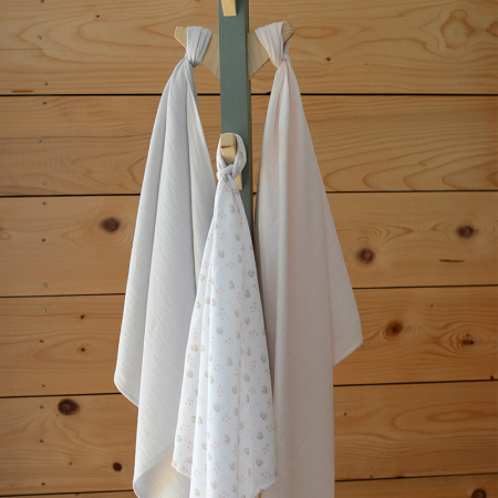 Set 3 Museline Beaba bumbac organic 70x70 cm Swan Pink [2]