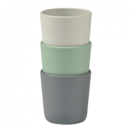 Set 3 pahare silicon Beaba Sage Green [1]