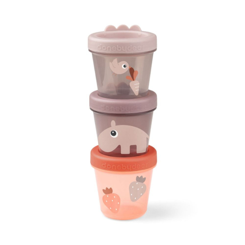 Articole hranire copii - Set 3 recipiente alimente Done by Deer Croco