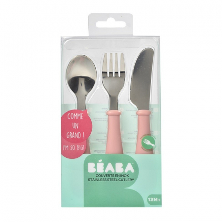 Set 3 tacamuri inox Beaba Old Pink [2]