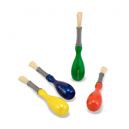 Pictura si desen - Set 4 pensule jumbo cu maner special Melissa and Doug
