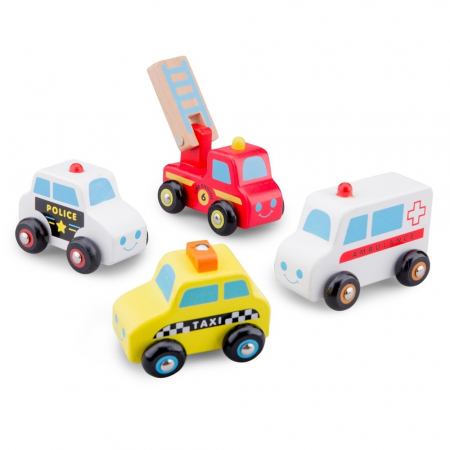 Masinute si motociclete - Set 4 Vehicule New Classic Toys