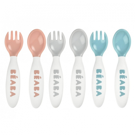 Set 6 lingurite si 4 furculite Beaba Blue/Pink [1]