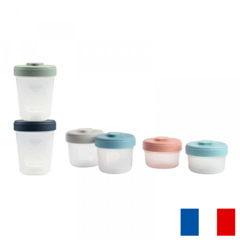 Articole hranire copii - Set 6 recipiente hrana Beaba 2x90 ml, 2x150 ml, 2x250 ml