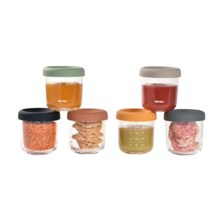 Set 6 recipiente sticla Beaba 250 ml Sunrise Colormix [2]