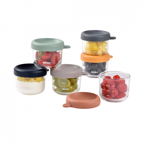 Set 6 recipiente sticla Beaba 150 ml Sunrise [3]