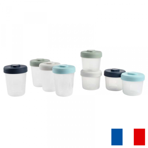 Articole hranire copii - Set 8 recipiente hrana Beaba 4x150 ml, 4x250 ml