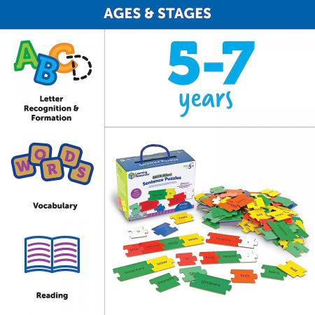 Jocuri educative - Set activitati educative - Puzzle cu propozitii (lb.engleza)