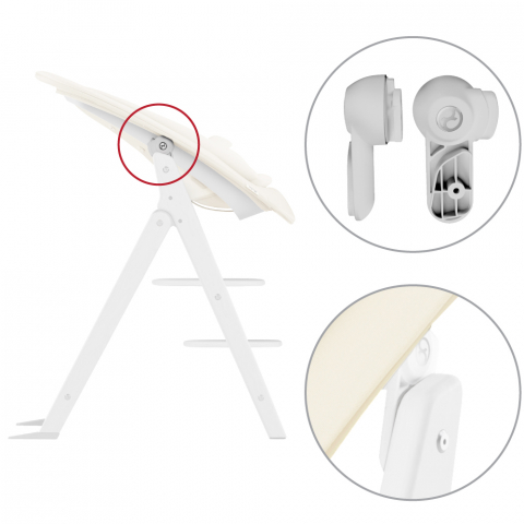 Set adaptoare scaun de masa Cybex Click & Fold White [1]