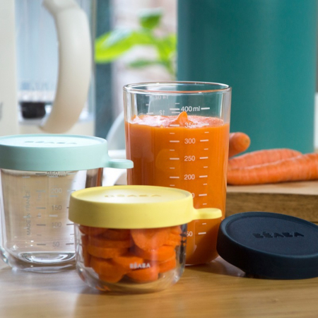 Set 3 recipiente sticla Beaba 150/250/400 ml Blue [1]