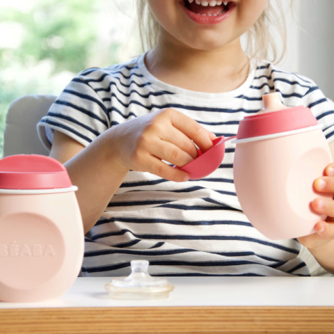 Set Beaba BabySqueez 2 in 1 si Recipient Squeez Roz [5]