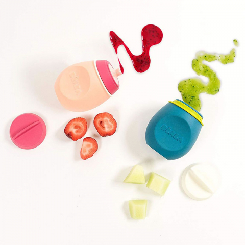 Set Beaba BabySqueez 2 in 1 si Recipient Squeez Roz [4]