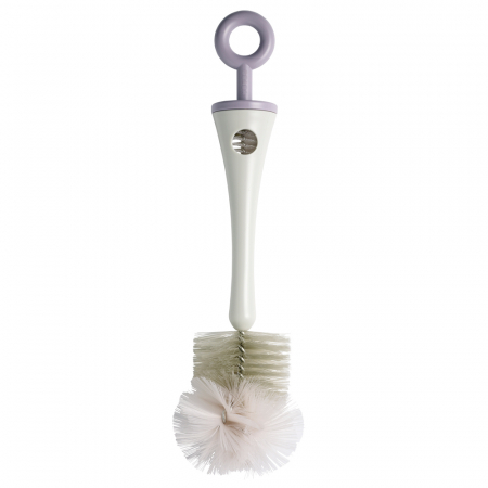 Resigilate - Set perii biberoane Beaba 2 in 1 Pastel Pink - resigilat