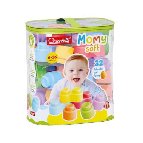 Jucarii bebelusi - Set blocuri moi Quercetti Momy Soft 32 piese