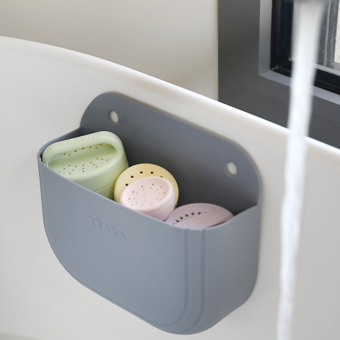 Cos silicon Beaba cu jucarii de baie Pebble [7]