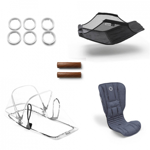 Accesorii transport copii - Set complet carucior Bugaboo Bee 5 Blue Melange