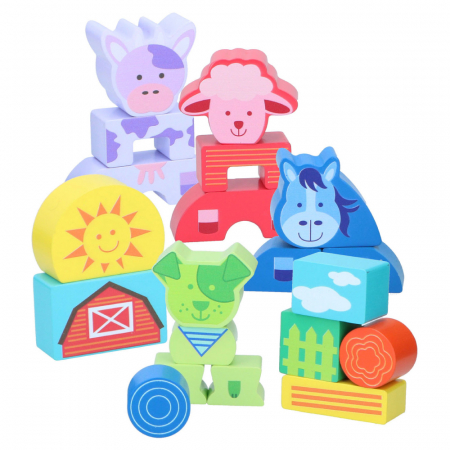 Set constructie din lemn Marionette animale domestice 20 piese [1]