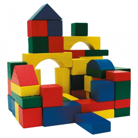 Set constructie din lemn Marionette forme geometrice 50 piese [1]