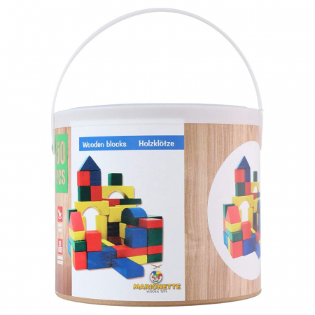 Set constructie din lemn Marionette forme geometrice 50 piese [0]