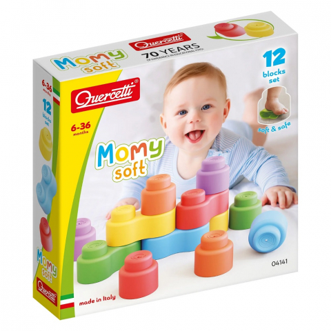 Seturi constructie copii - Set constructie Quercetti Momy Soft 12 piese