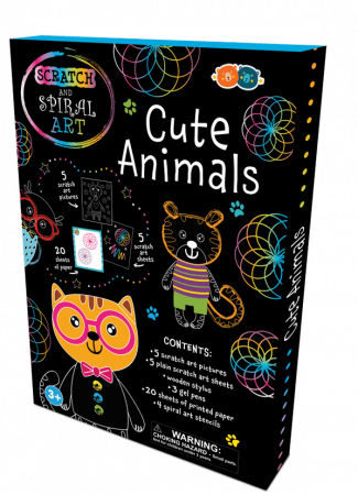 Arta si creatie - Set Creatie Scratch & Spiral - Animale Dragute